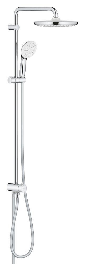 Flex shower system with diverter for wall mounting