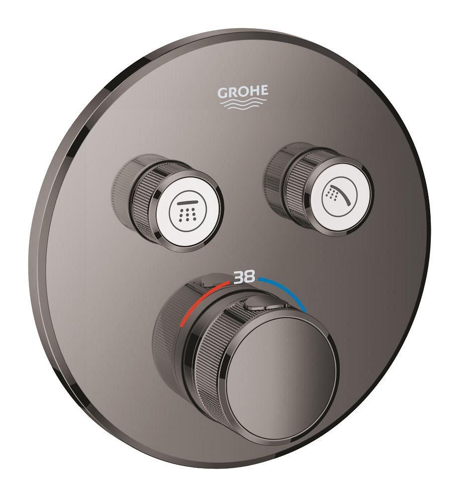 Thermostat for concealed installation with 2 valves