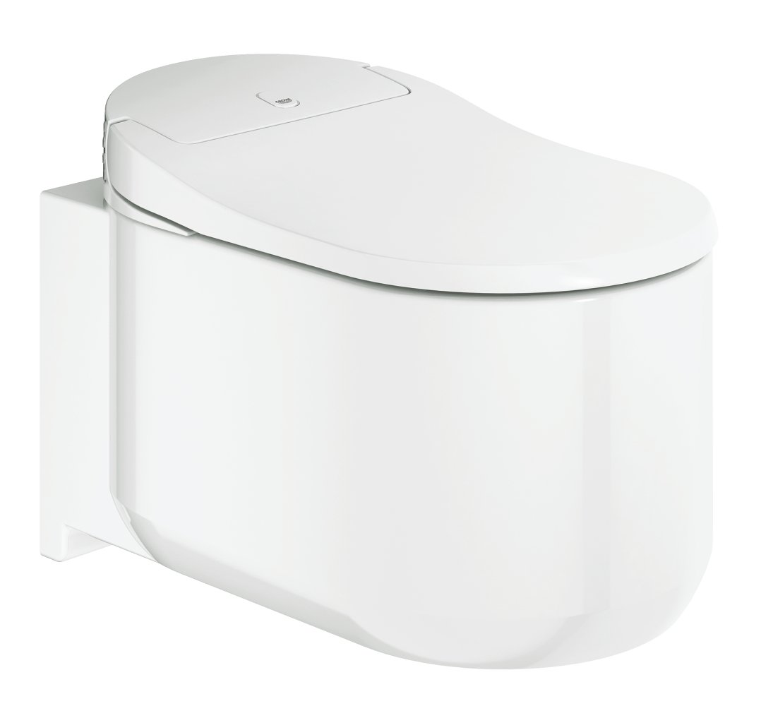 Shower toilet complete system for concealed flushing cisterns, wall-hung