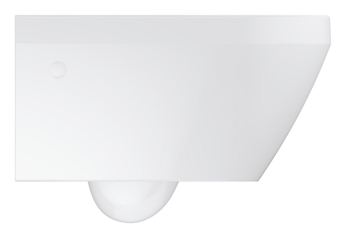 Wall hung toilet without seat and cover