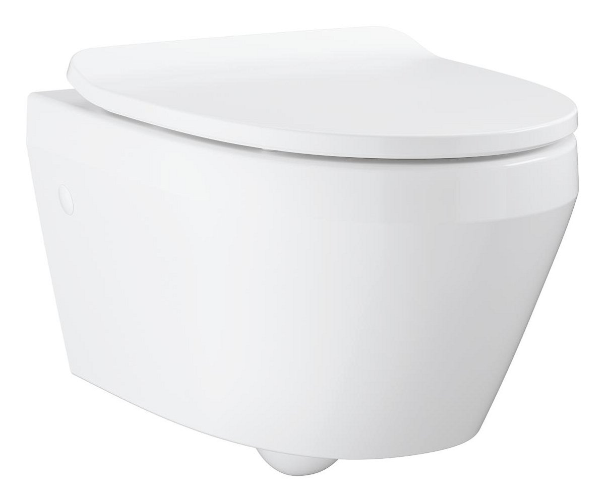 Wall hung toilet without seat and cover