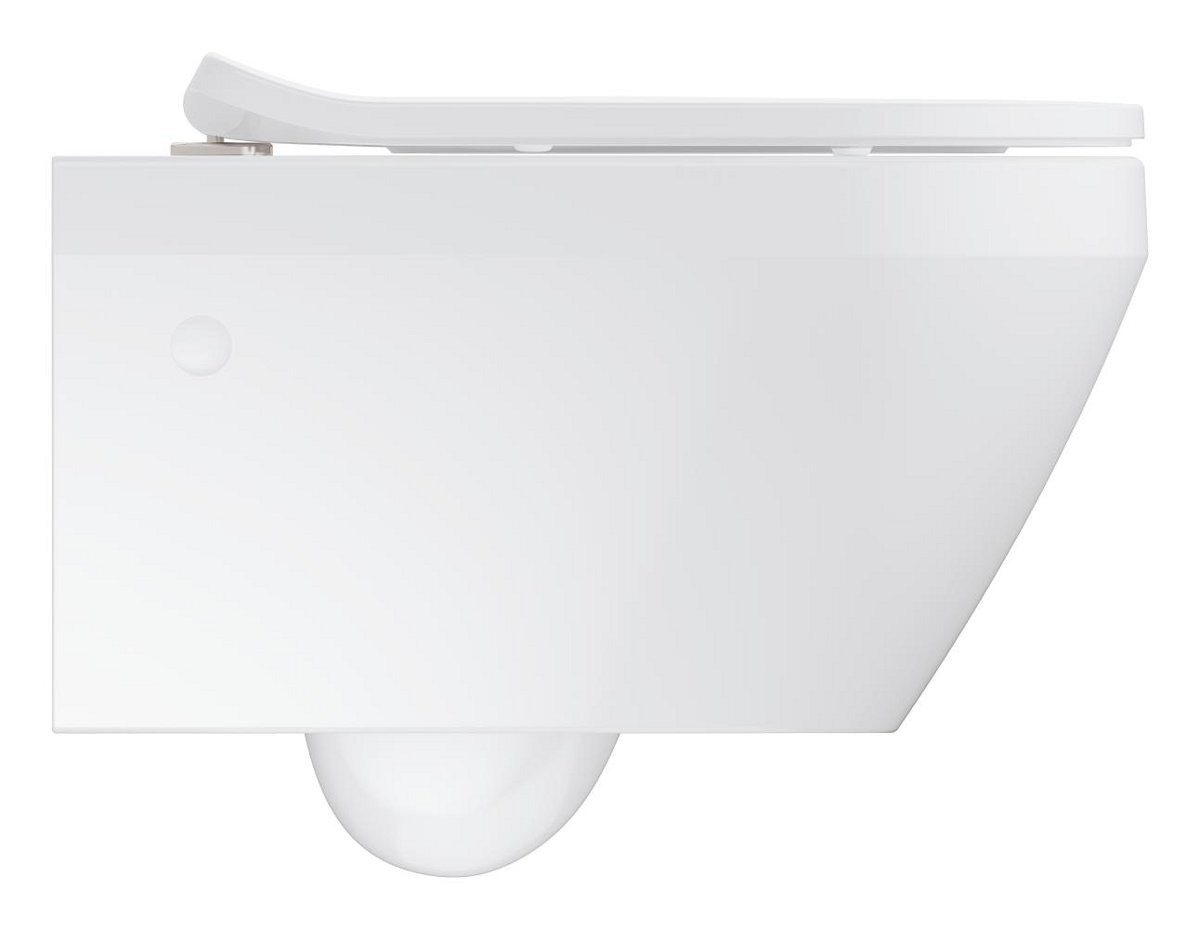 Wall hung toilet without seat and cover