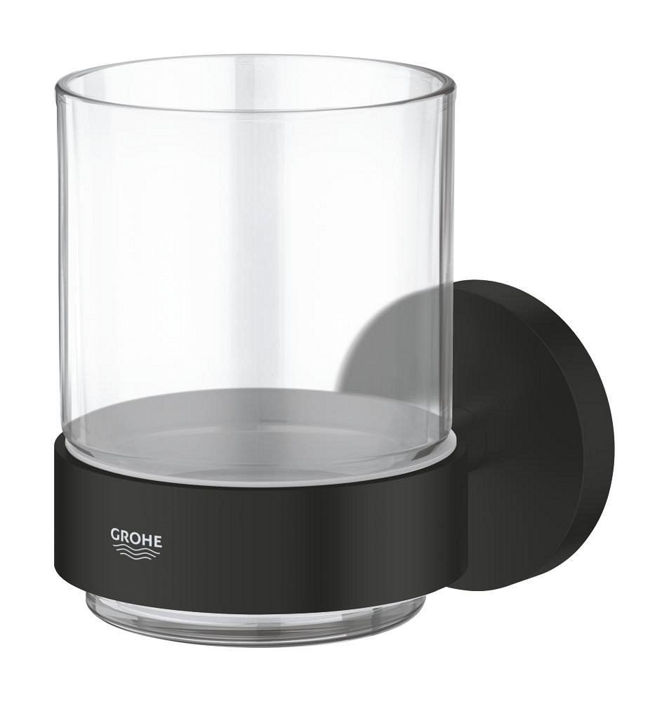 Crystal glass with holder
