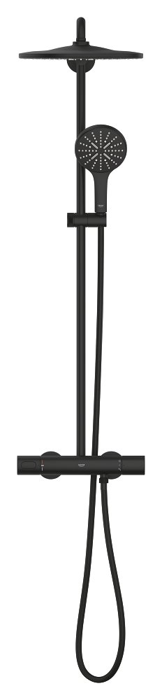 Shower system with thermostat for wall mounting
