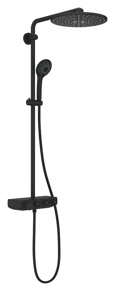 Shower system with thermostat for wall mounting