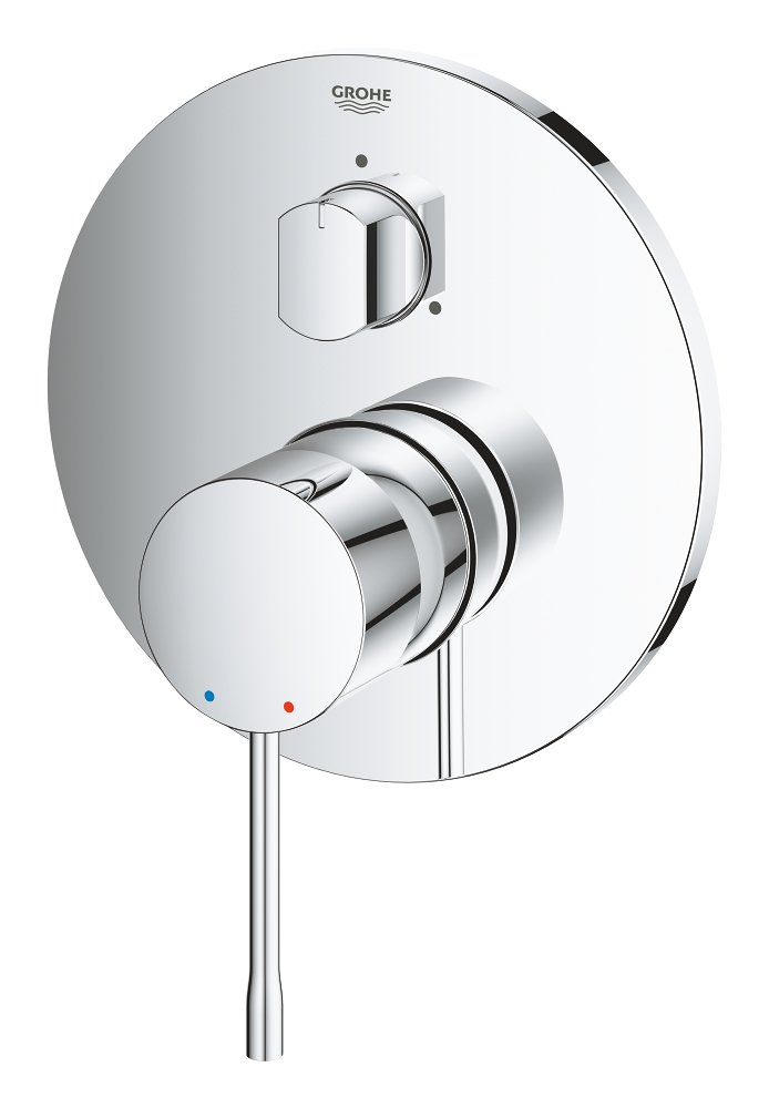 Single-lever mixer with 3-way diverter