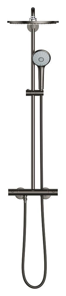 Shower system with thermostatic mixer for wall mounting