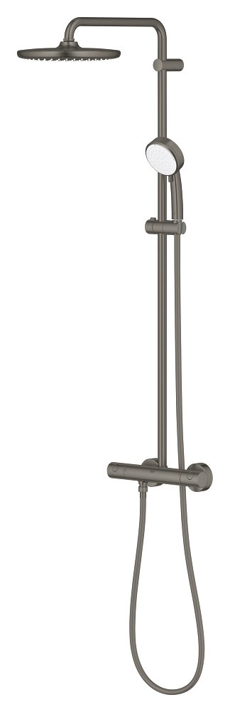Shower system with thermostat for wall mounting