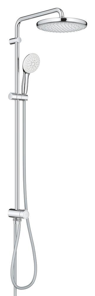Flex shower system with diverter for wall mounting