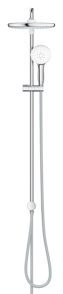 Flex shower system with diverter for wall mounting