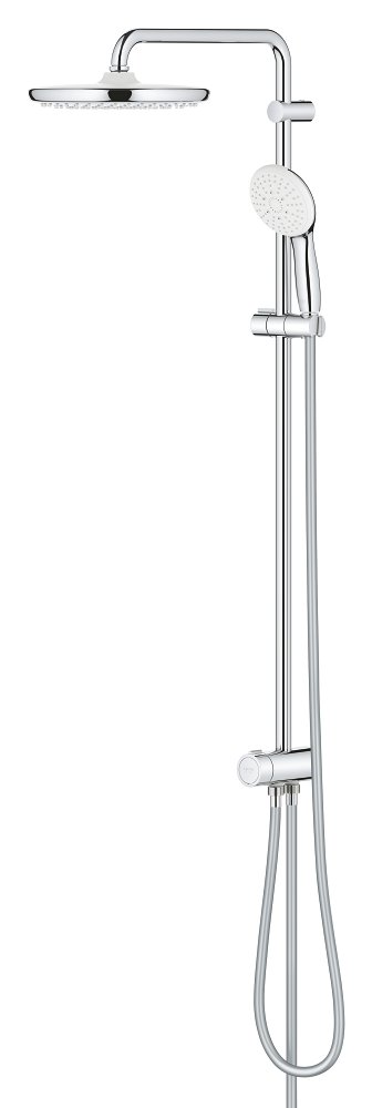 Flex shower system with diverter for wall mounting
