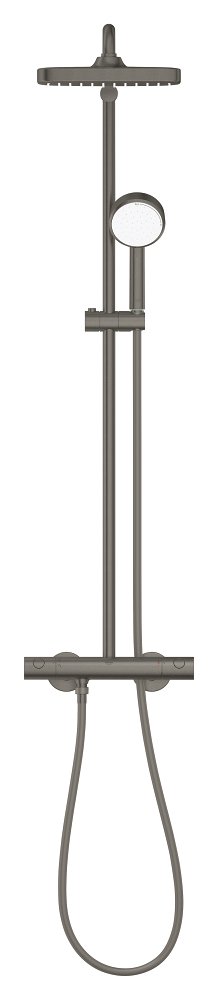 Shower system with thermostat for wall mounting