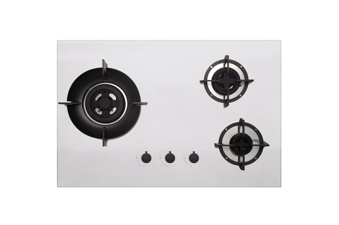 75cm 3 Zone Stainless Steel Gas Hob