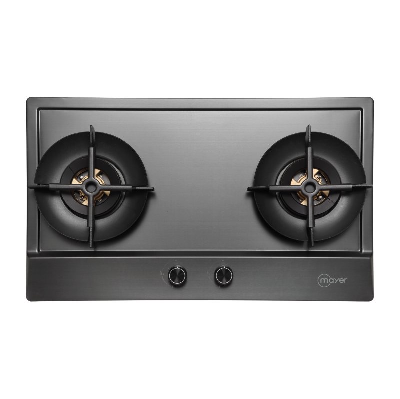 76cm 2 Burner Stainless Steel (Gun Metal Finishing) Gas Hob - Rotguss