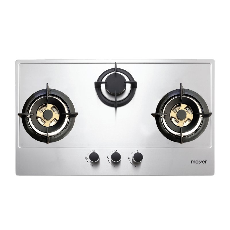 86cm 3 Burner Stainless Steel Gas Hob