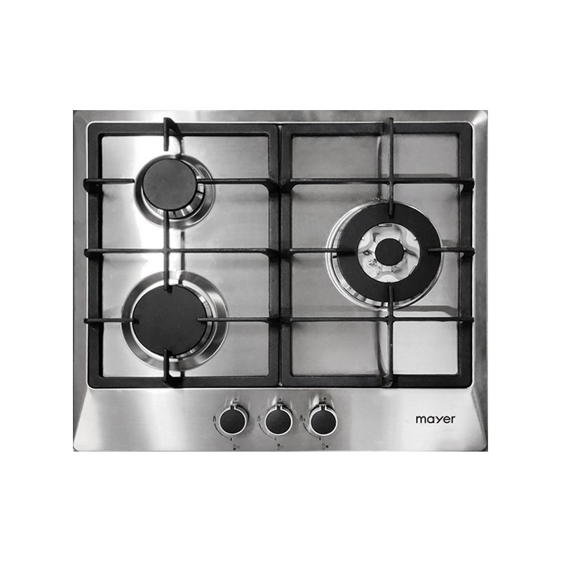 60cm 3 Burner Stainless Steel Gas Hob