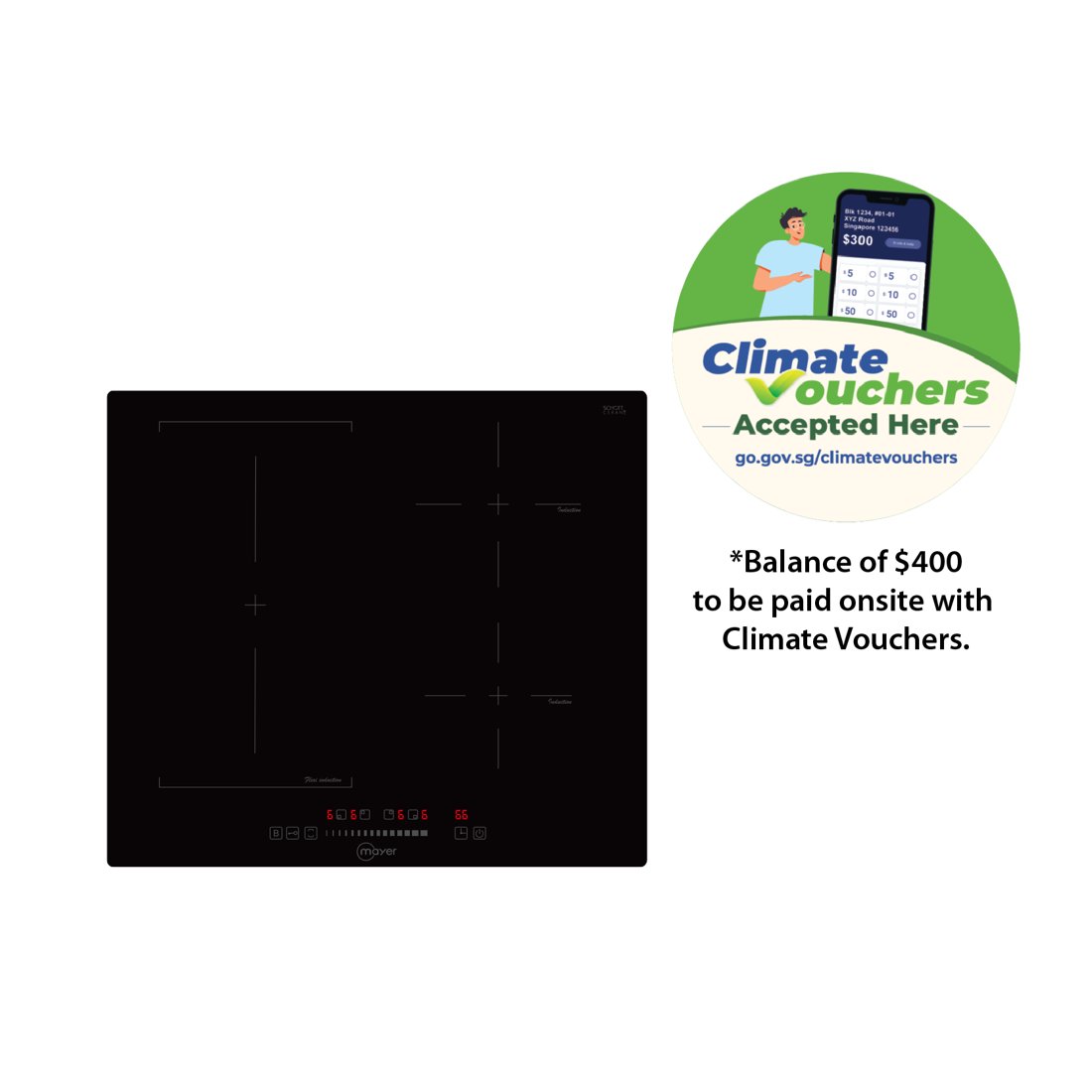 60cm Flexi 3 Zone Induction Hob