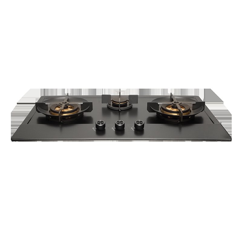 75cm 3 Burners Stainless Steel (Gun Metal Finishing) Gas Hob