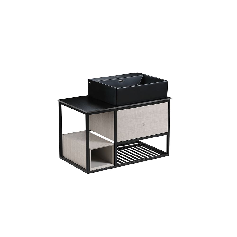 Press-To-Open Vanity Cabinet 60cm | Countertop Basin