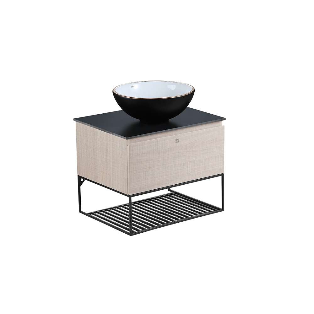 Pull-To-Open Vanity Cabinet 60cm | Countertop Basin