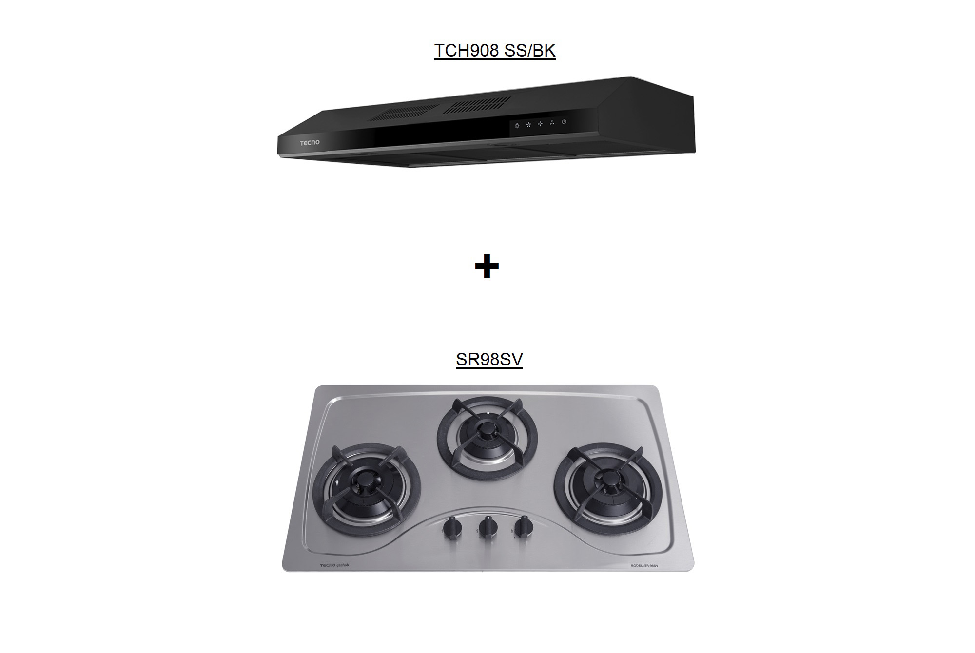 TCH908BK + SR98SV Hob Hood Package Deal