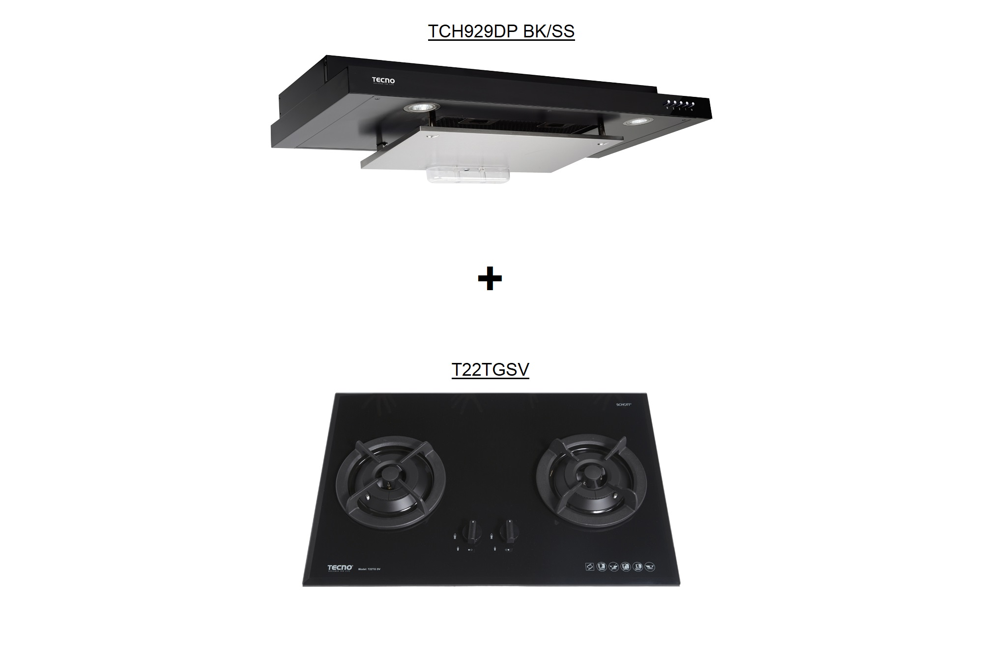 TCH929DP + T22TGSV Hob Hood Package Deal
