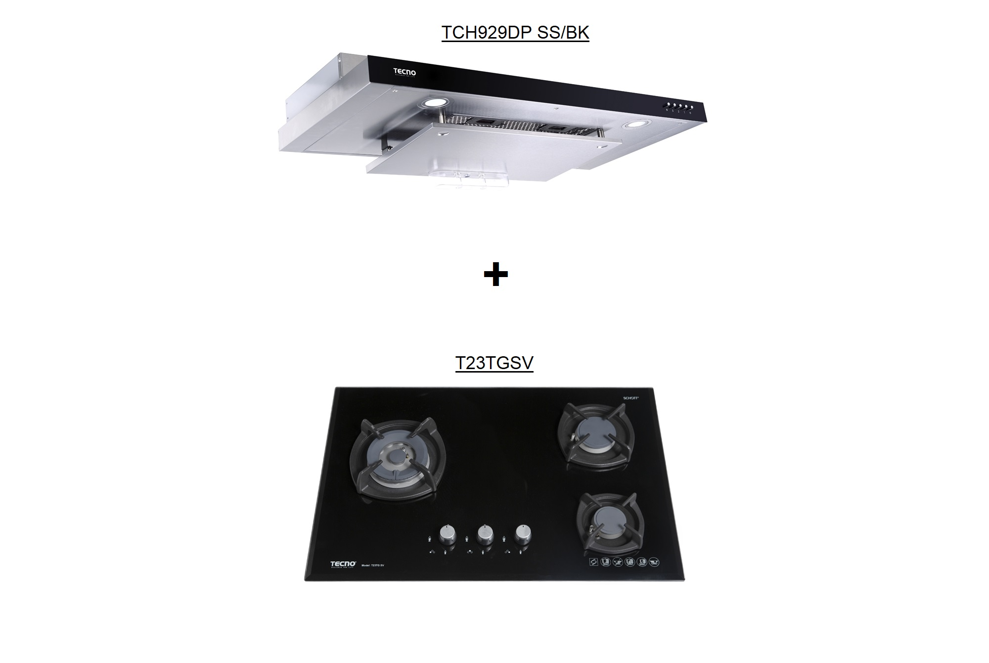 TCH929DP + T23TGSV Hob Hood Package Deal