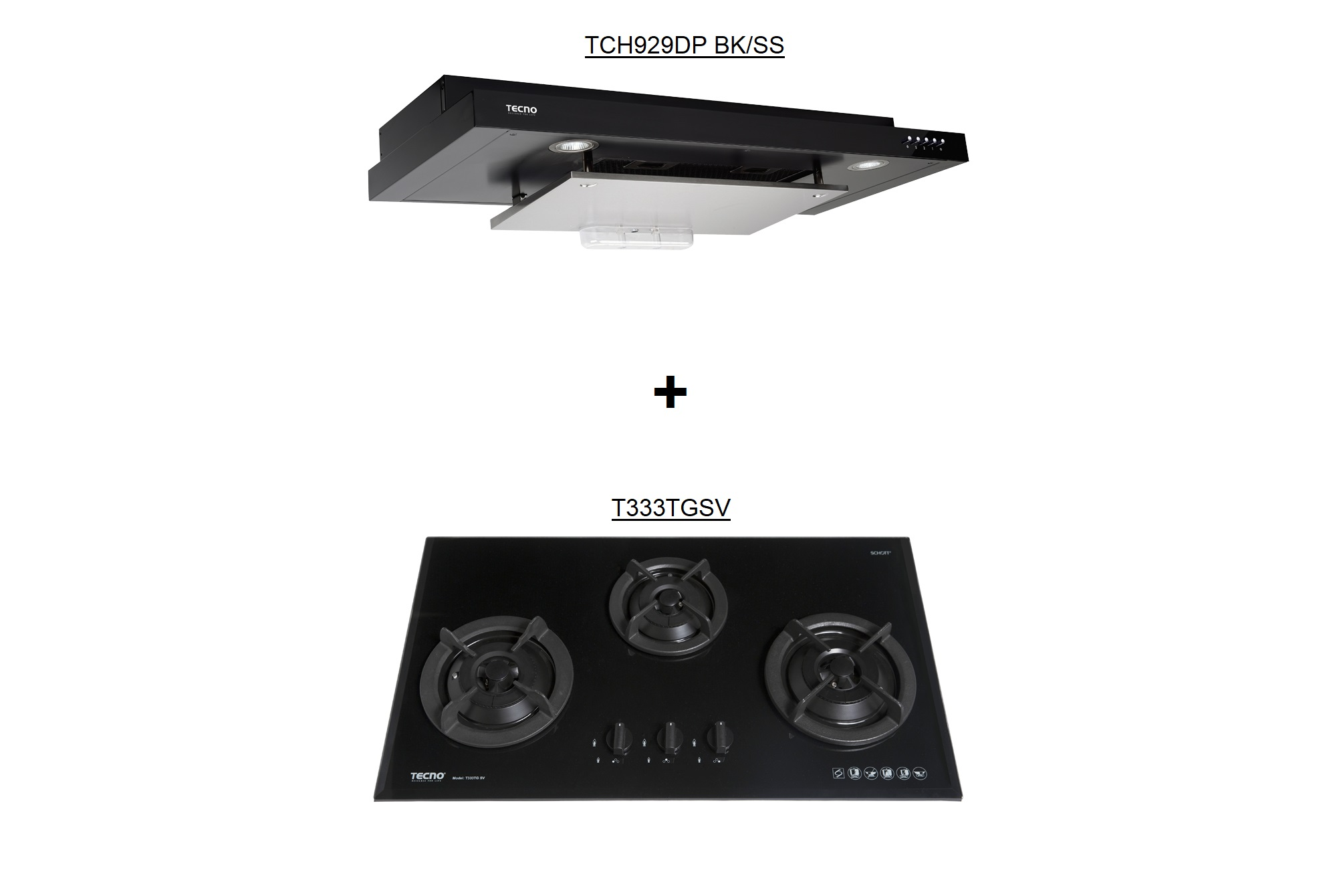 TCH929DP + T333TGSV Hob Hood Package Deal