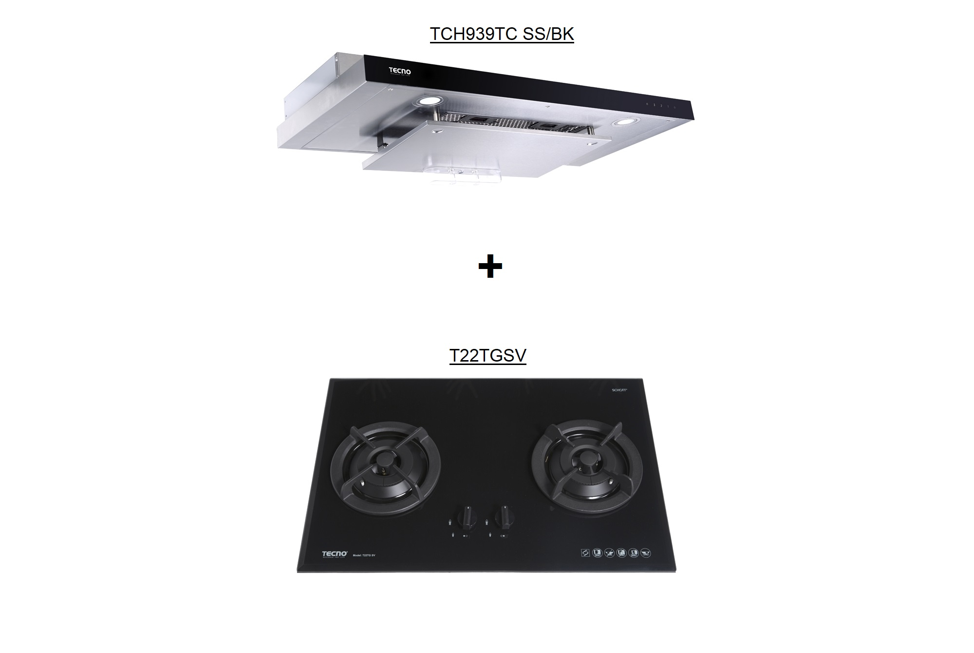 TCH939TC + T22TGSV Hob Hood Package Deal