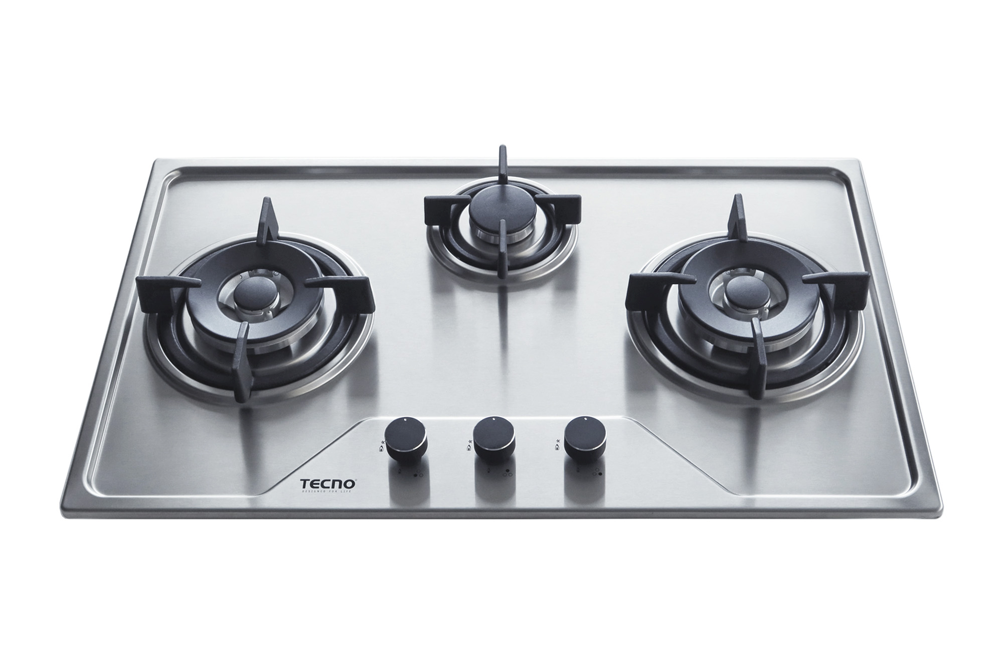 Tecno 3-Burner 76cm Stainless Steel Cooker Hob