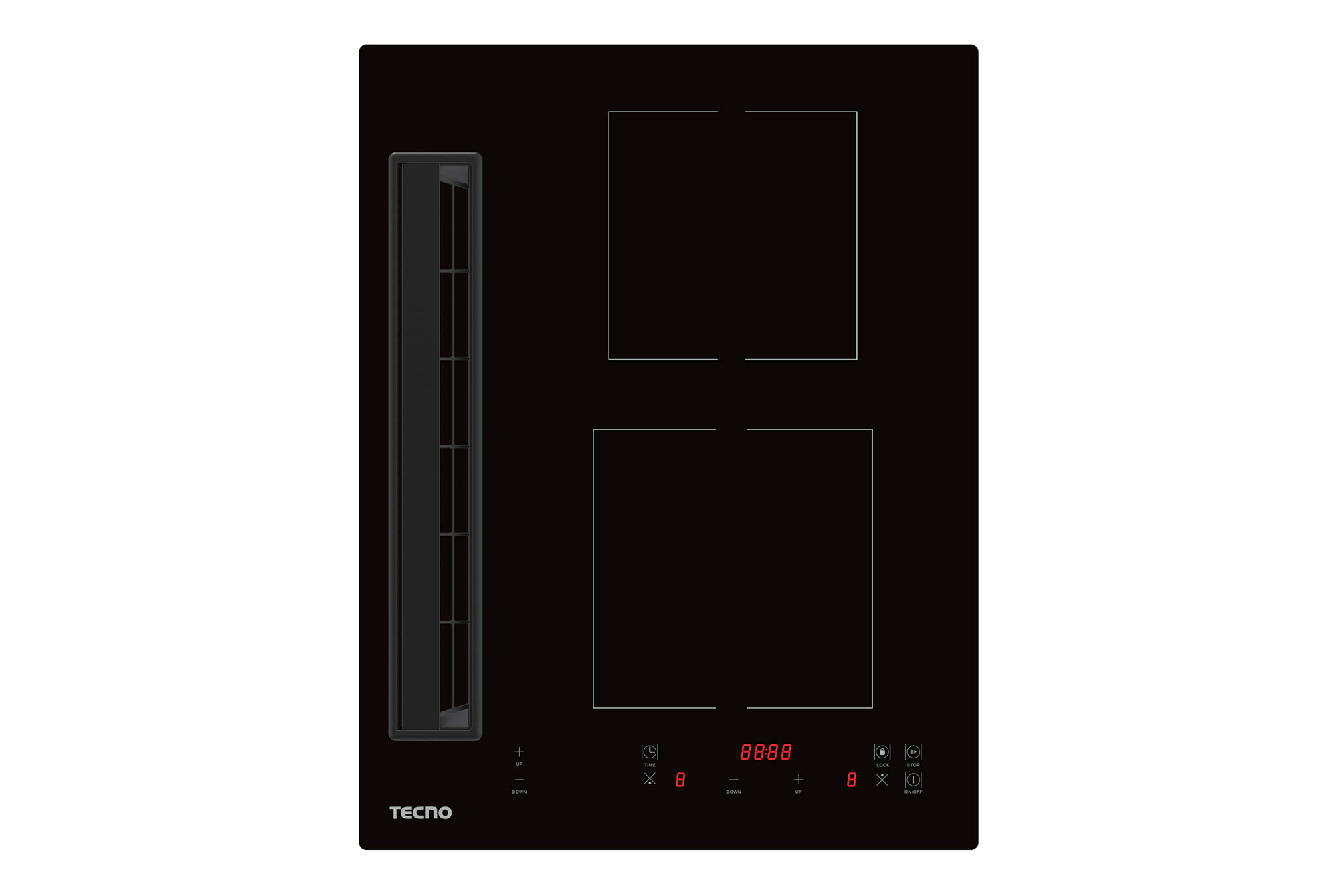 Tecno 40cm Induction Hob with Integrated Plasma Hood