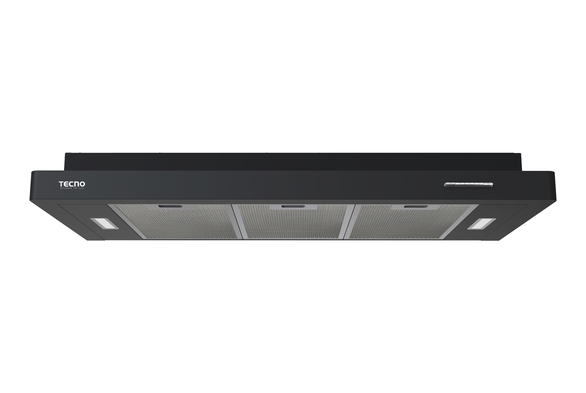 Tecno Slim Line Hood with 3-Motor Design & Round Profile (Full Black)