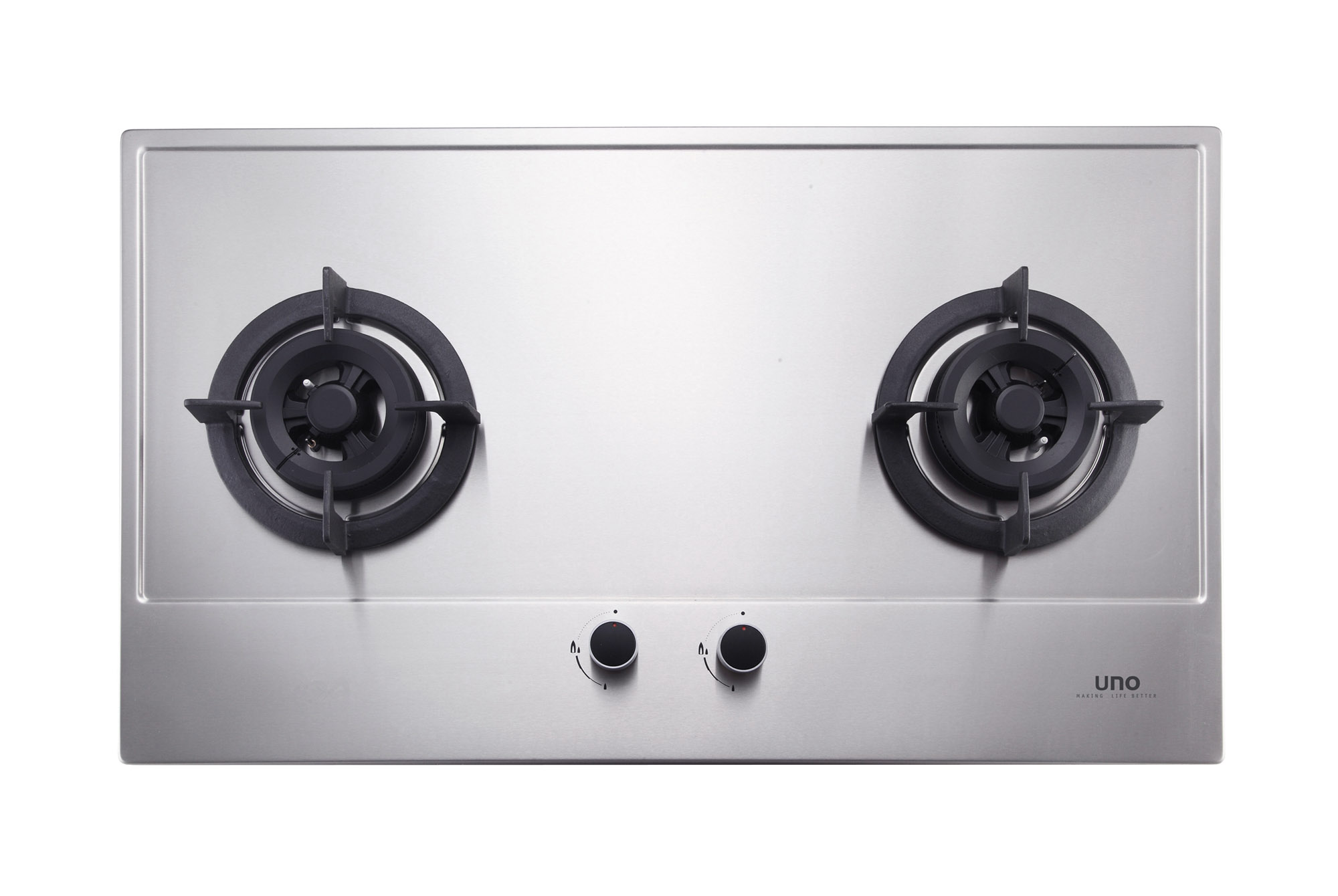 UNO 75cm 2-Burner Stainless Steel Hob