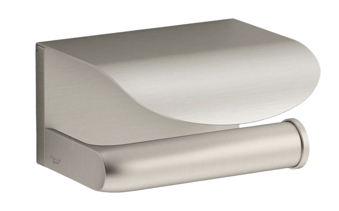 Covered toilet paper holder