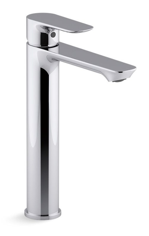 Tall single-handle bathroom sink faucet with Lever handle, 4.5 lpm