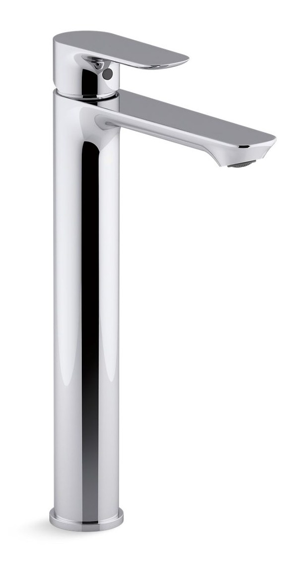 Tower single-handle bathroom sink faucet with lever handle, 8.3 lpm