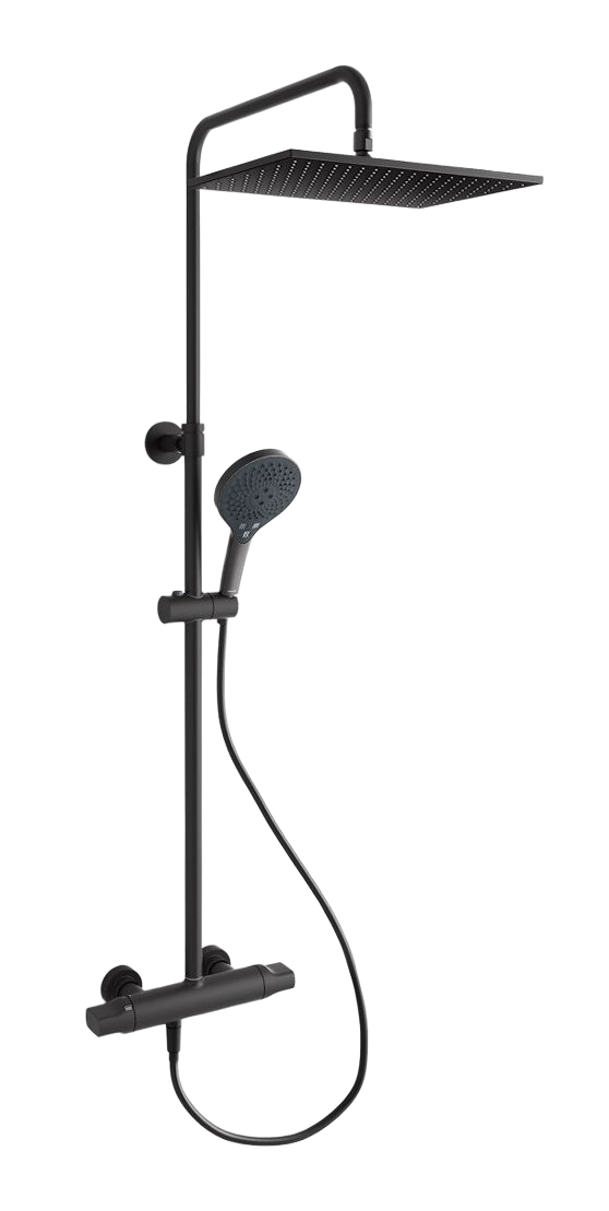Thermostatic 2-Way Shower Column - Direct Connection (Rectangle Showerhead)