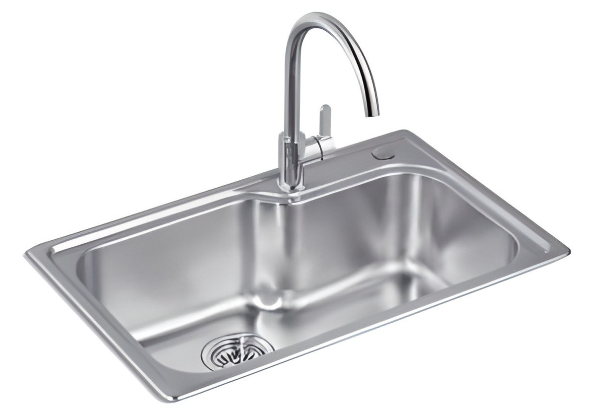 Lison single basin sink & Atom swivel kitchen faucet