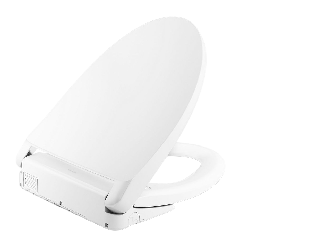 Elongated bidet toilet seat with remote control