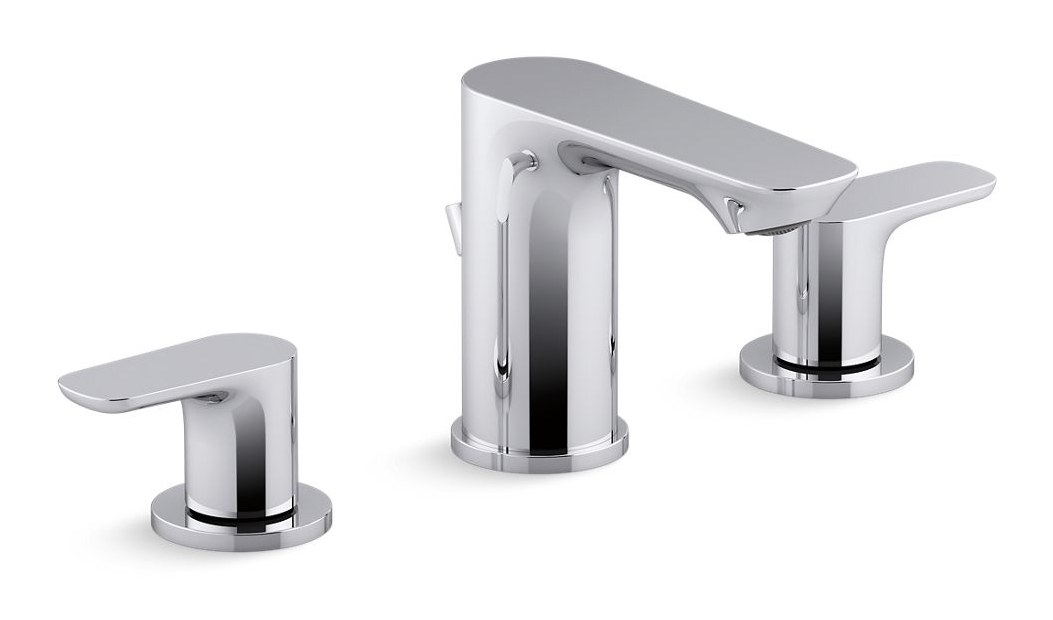 Widespread bathroom sink faucet with lever handles, 8.3 lpm