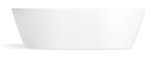 482 mm oval wall-mount bathroom sink with glazed underside