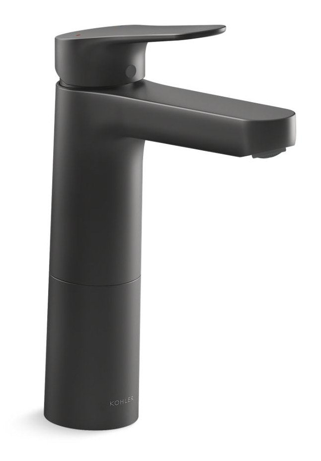 Tall single-handle bathroom sink faucet with paddle handle, 8.3 lpm
