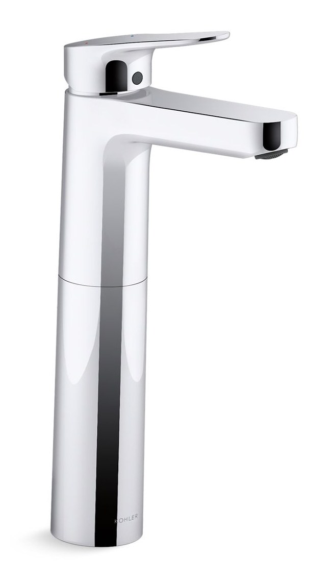Tower Single-handle bathroom sink faucet with paddle handle, 8.3 lpm