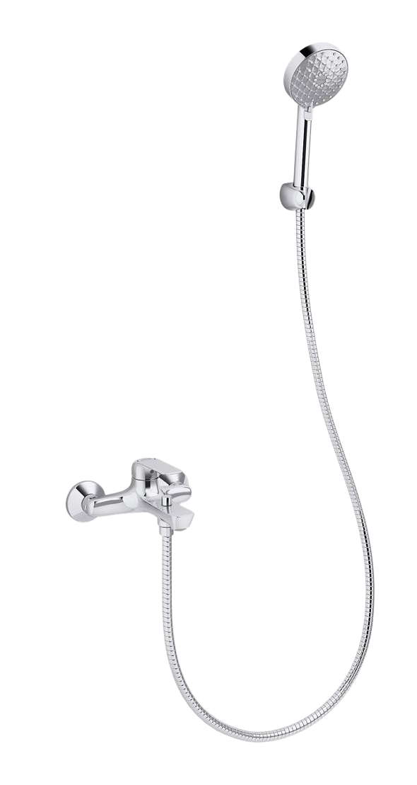 Exposed bath and shower faucet