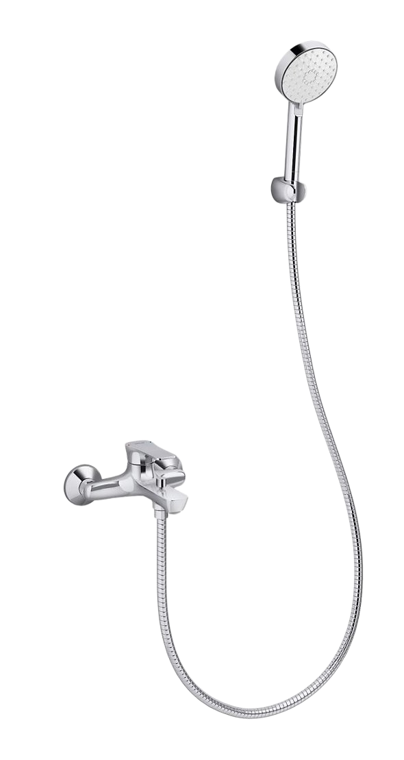 Exposed bath and shower faucet