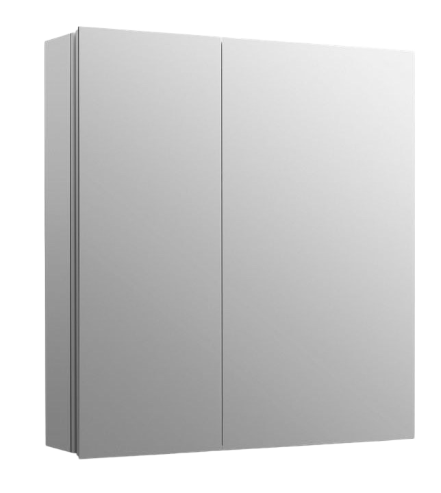 635 mm x 660 mm rectangular two-door mirrored cabinet