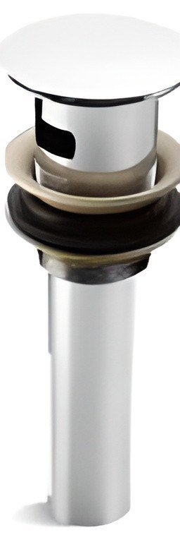 Clicker drain with overflow