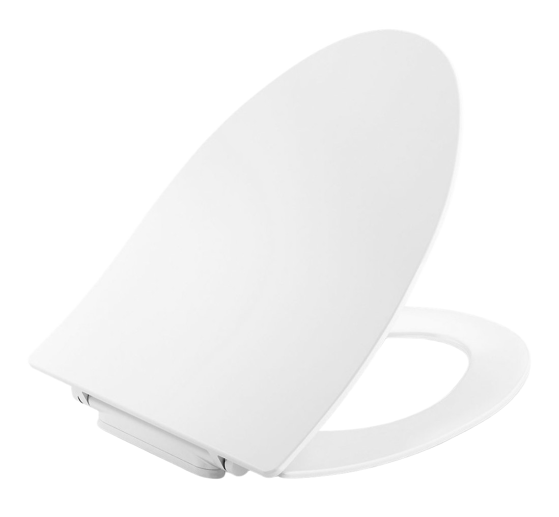 Quiet-Close™ elongated toilet seat with antimicrobial agent