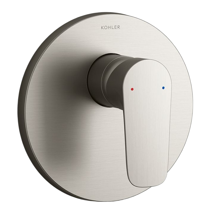 Recessed non-thermostatic shower valve and trim with lever handle