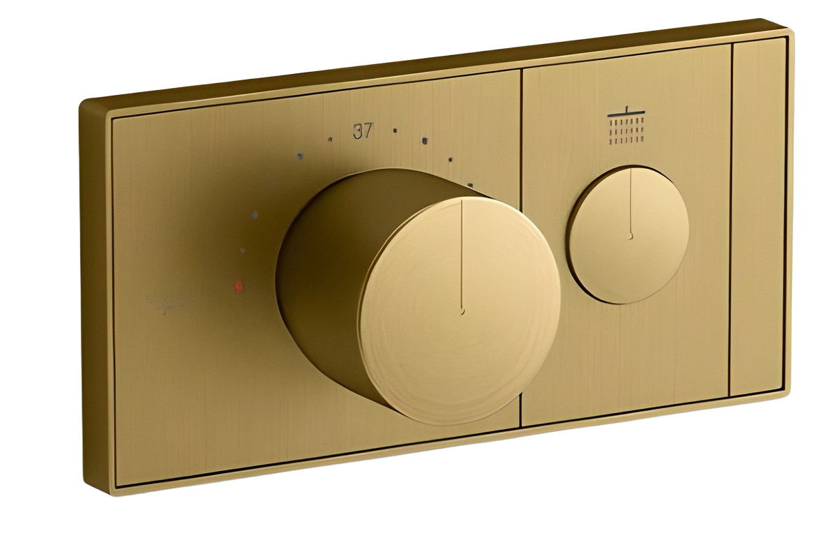 One-outlet recessed mechanical thermostatic valve control